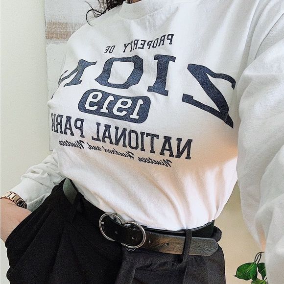 90s streetwear/gorpcore Oversized White Zion Long sleeves y2k Pullover - Picture 4 of 7